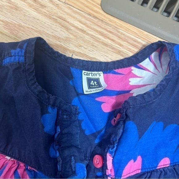 4T Girls Top Bundle Lot OshKosh Floral Carter’s Shirt Blouse Cat & Jack Pink - Picture 5 of 7